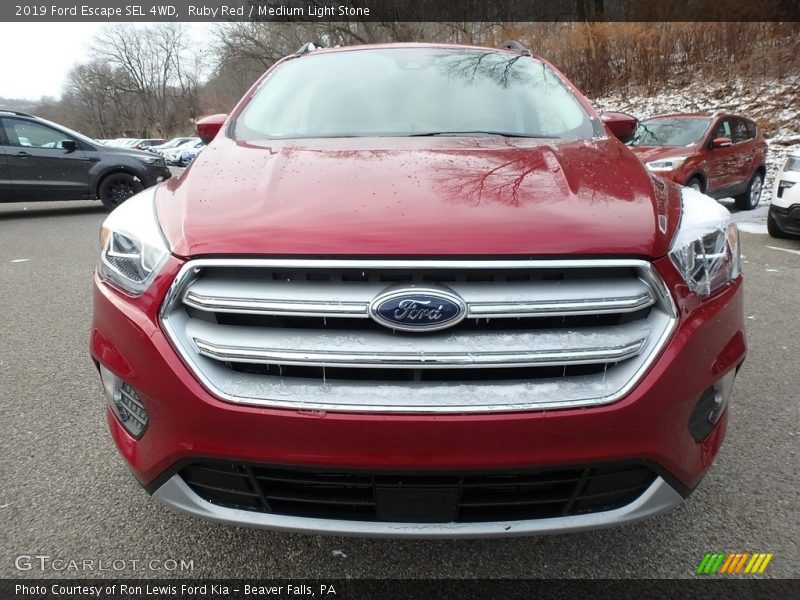 Ruby Red / Medium Light Stone 2019 Ford Escape SEL 4WD