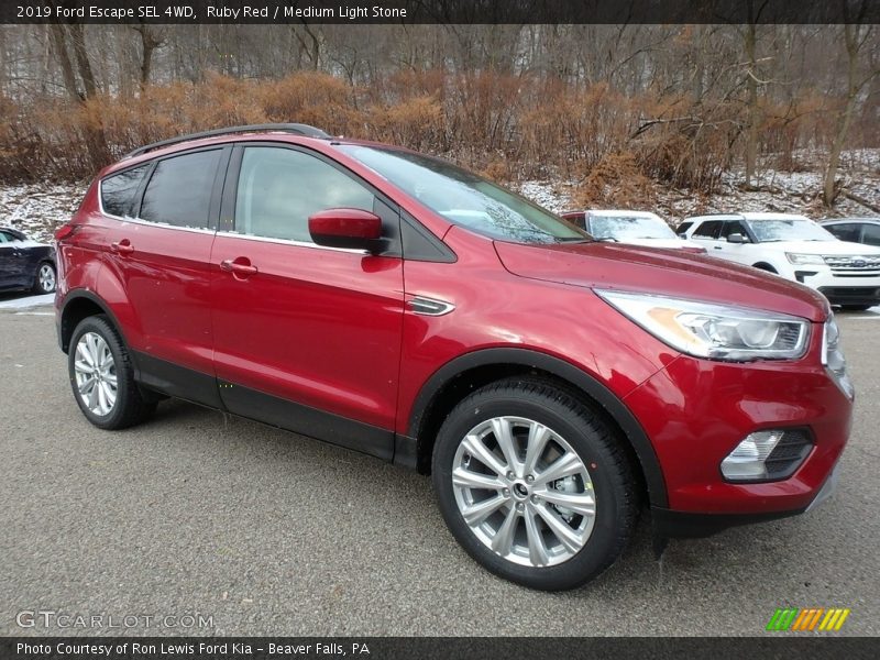 Ruby Red / Medium Light Stone 2019 Ford Escape SEL 4WD