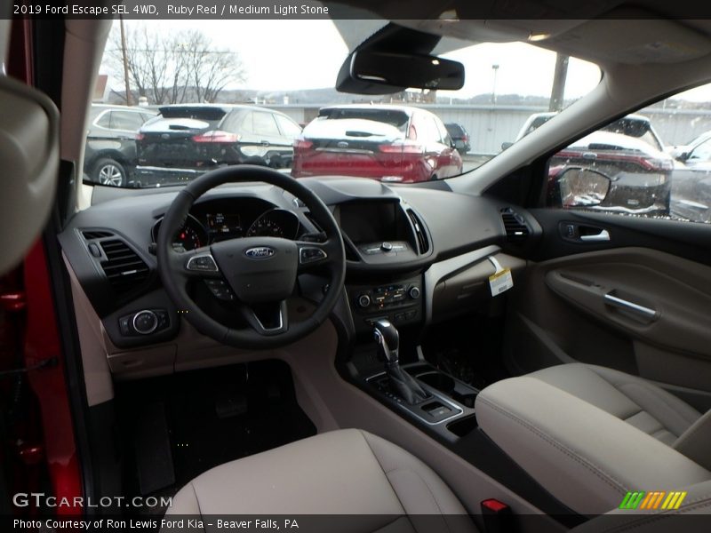 Ruby Red / Medium Light Stone 2019 Ford Escape SEL 4WD