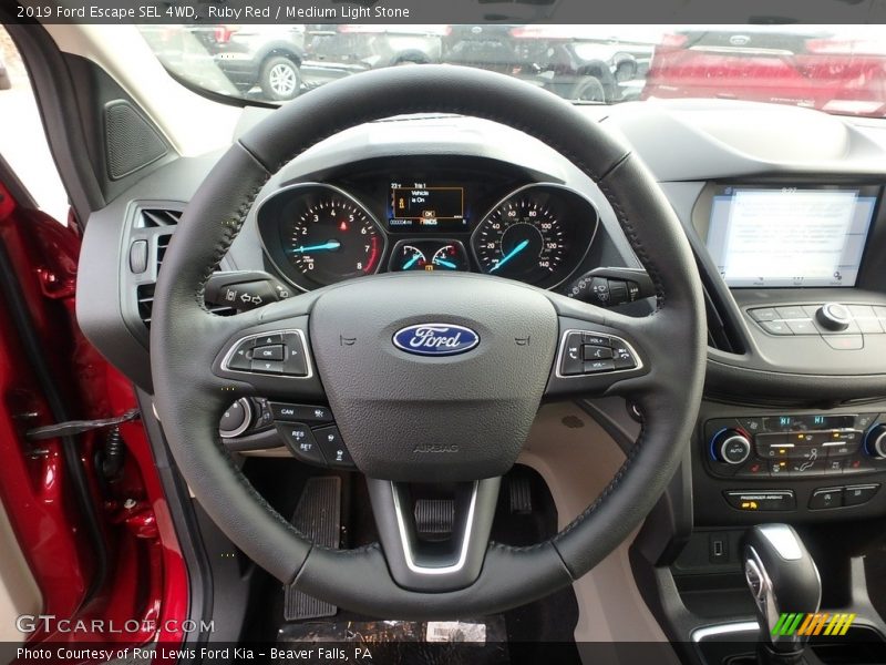 Ruby Red / Medium Light Stone 2019 Ford Escape SEL 4WD