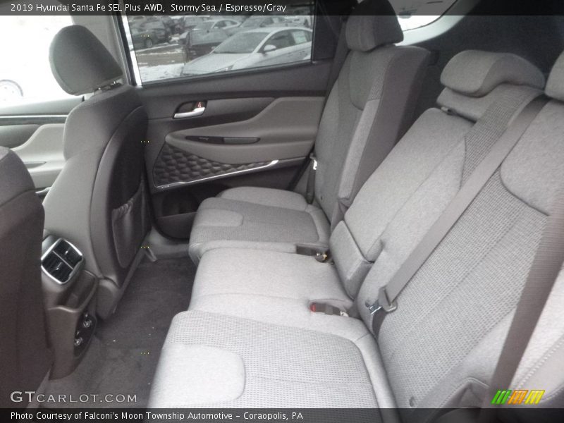 Stormy Sea / Espresso/Gray 2019 Hyundai Santa Fe SEL Plus AWD