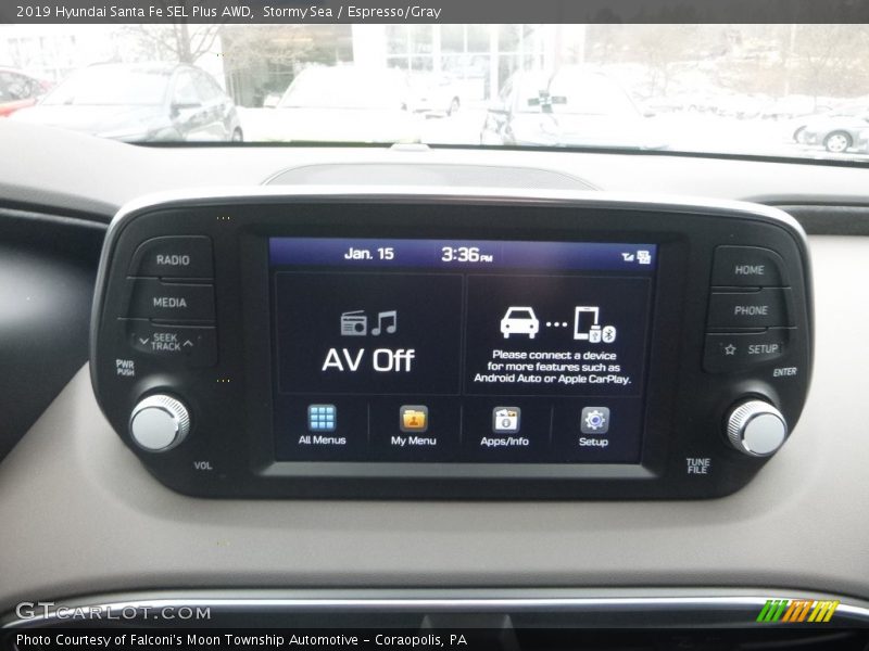 Stormy Sea / Espresso/Gray 2019 Hyundai Santa Fe SEL Plus AWD