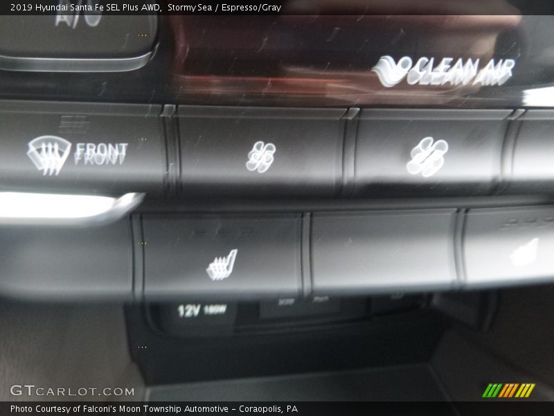Stormy Sea / Espresso/Gray 2019 Hyundai Santa Fe SEL Plus AWD