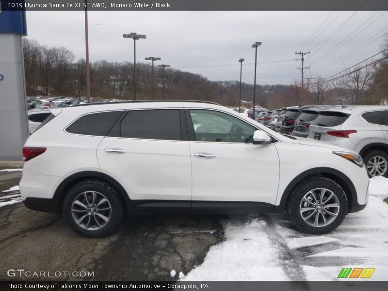 Monaco White / Black 2019 Hyundai Santa Fe XL SE AWD
