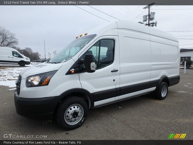 Oxford White / Pewter 2019 Ford Transit Van 350 MR Long