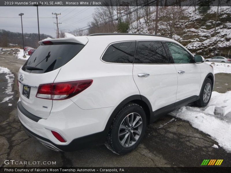 Monaco White / Black 2019 Hyundai Santa Fe XL SE AWD