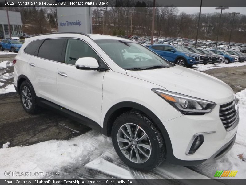 Monaco White / Black 2019 Hyundai Santa Fe XL SE AWD