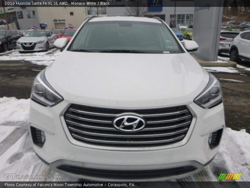 Monaco White / Black 2019 Hyundai Santa Fe XL SE AWD