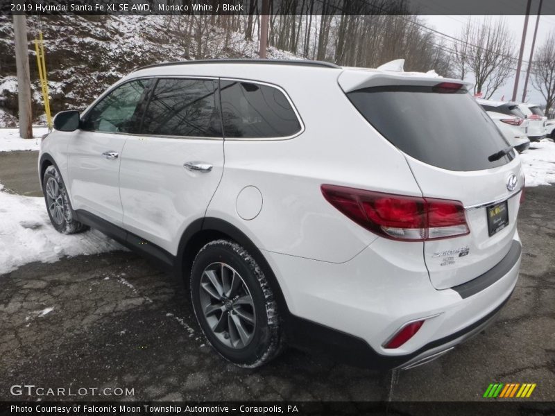 Monaco White / Black 2019 Hyundai Santa Fe XL SE AWD