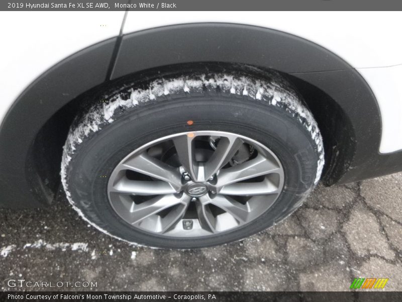 Monaco White / Black 2019 Hyundai Santa Fe XL SE AWD