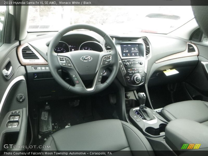 Monaco White / Black 2019 Hyundai Santa Fe XL SE AWD