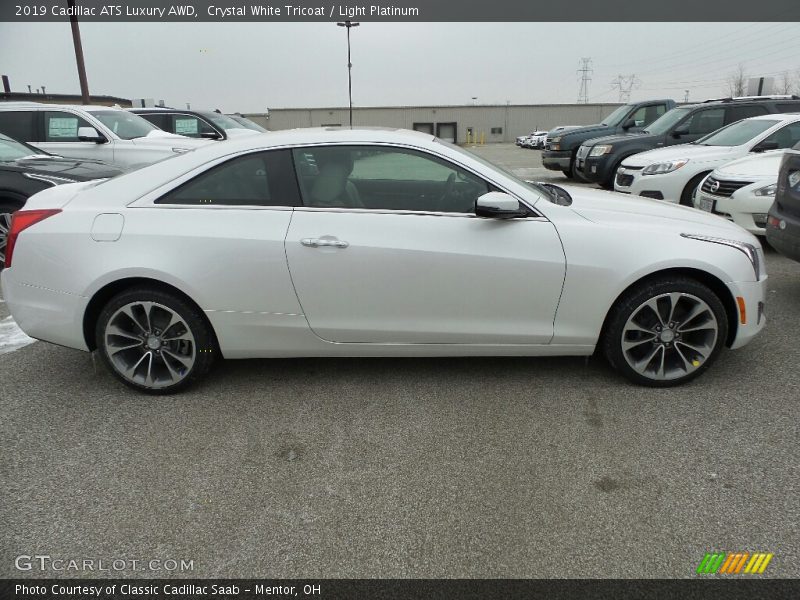 Crystal White Tricoat / Light Platinum 2019 Cadillac ATS Luxury AWD