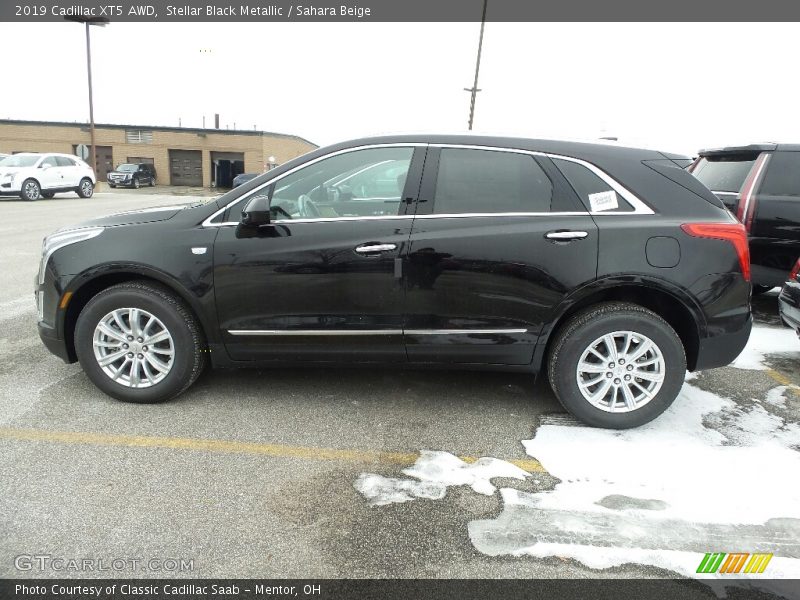 Stellar Black Metallic / Sahara Beige 2019 Cadillac XT5 AWD