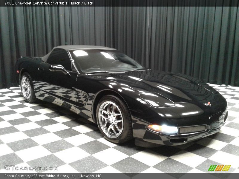 Black / Black 2001 Chevrolet Corvette Convertible