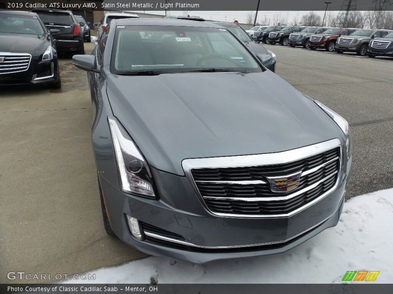 Satin Steel Metallic / Light Platinum 2019 Cadillac ATS Luxury AWD