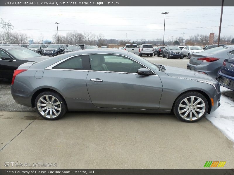 Satin Steel Metallic / Light Platinum 2019 Cadillac ATS Luxury AWD