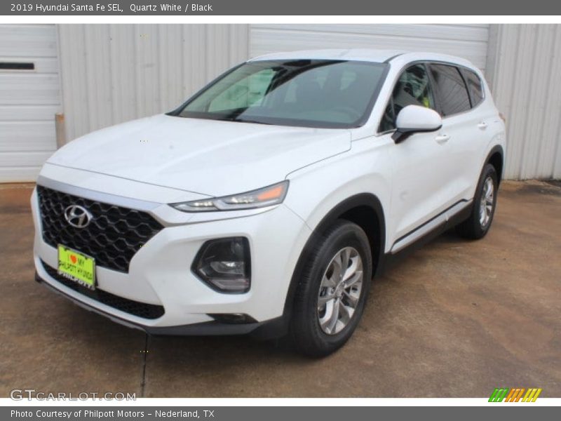 Quartz White / Black 2019 Hyundai Santa Fe SEL