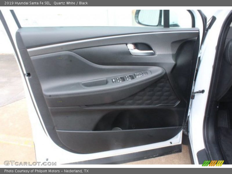 Quartz White / Black 2019 Hyundai Santa Fe SEL
