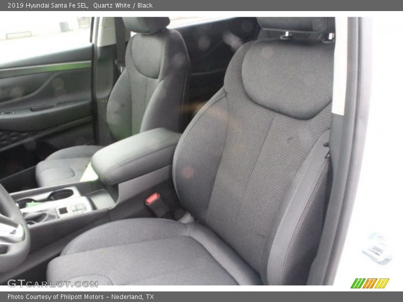 Quartz White / Black 2019 Hyundai Santa Fe SEL