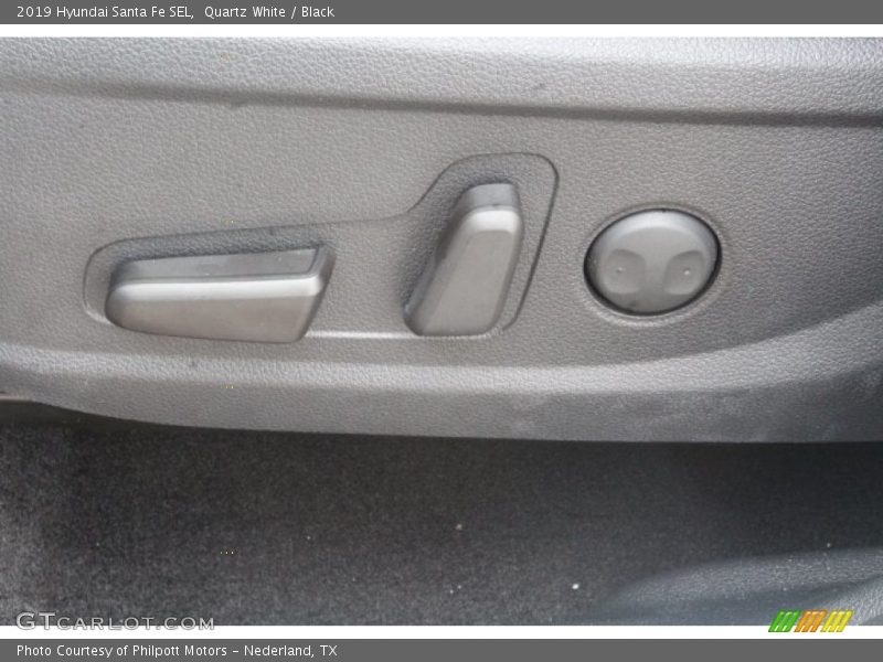 Quartz White / Black 2019 Hyundai Santa Fe SEL
