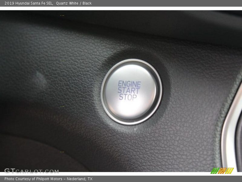 Quartz White / Black 2019 Hyundai Santa Fe SEL