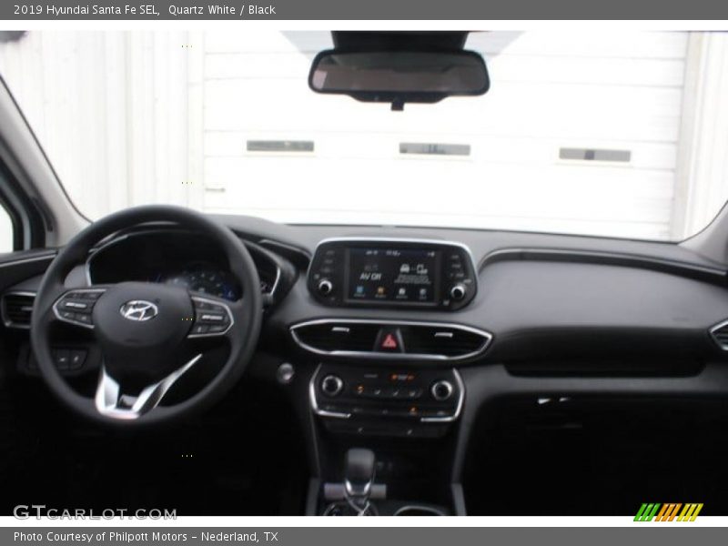 Quartz White / Black 2019 Hyundai Santa Fe SEL