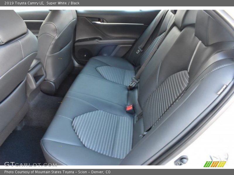 Super White / Black 2019 Toyota Camry LE