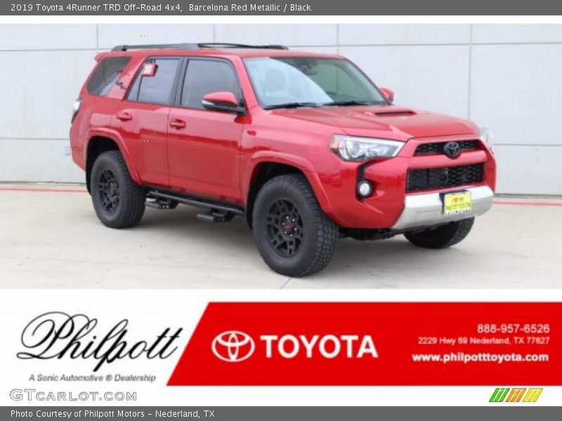 Barcelona Red Metallic / Black 2019 Toyota 4Runner TRD Off-Road 4x4