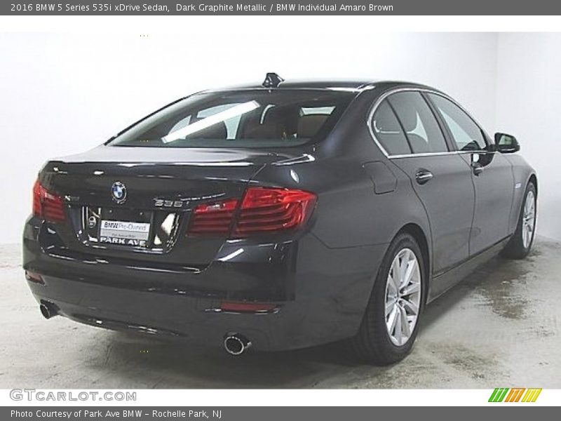 Dark Graphite Metallic / BMW Individual Amaro Brown 2016 BMW 5 Series 535i xDrive Sedan