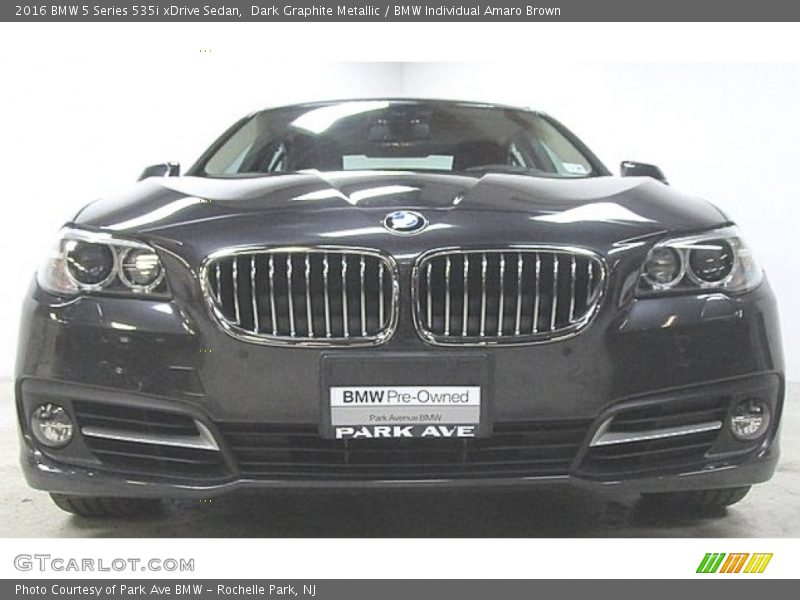 Dark Graphite Metallic / BMW Individual Amaro Brown 2016 BMW 5 Series 535i xDrive Sedan