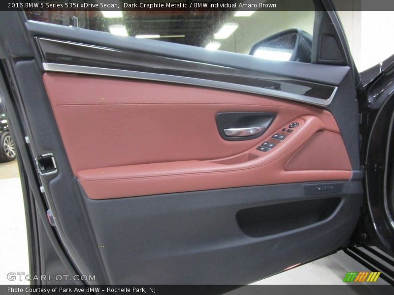 Dark Graphite Metallic / BMW Individual Amaro Brown 2016 BMW 5 Series 535i xDrive Sedan