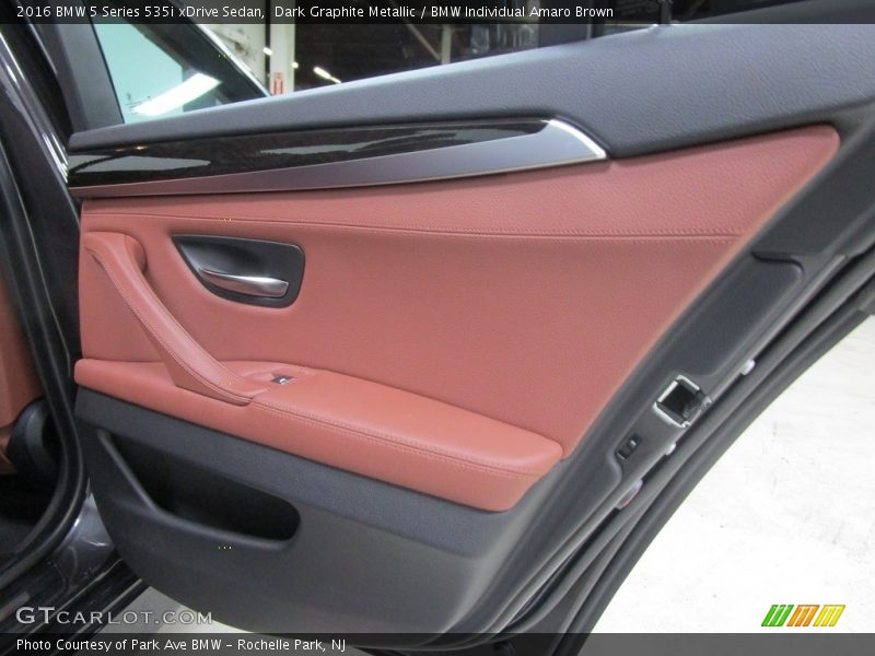 Dark Graphite Metallic / BMW Individual Amaro Brown 2016 BMW 5 Series 535i xDrive Sedan