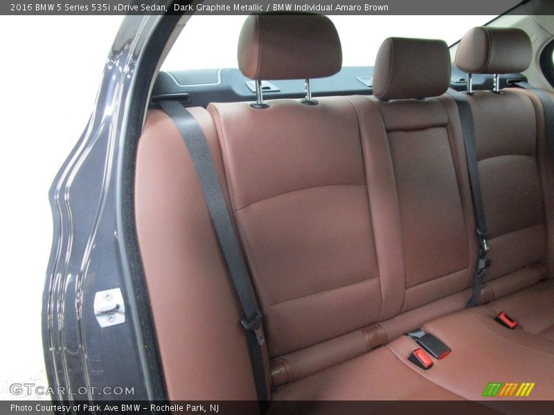 Dark Graphite Metallic / BMW Individual Amaro Brown 2016 BMW 5 Series 535i xDrive Sedan