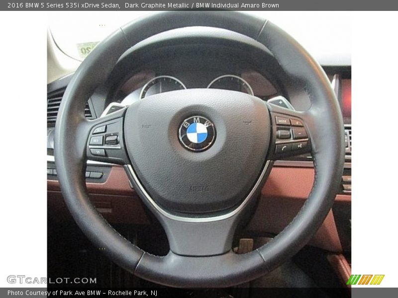 Dark Graphite Metallic / BMW Individual Amaro Brown 2016 BMW 5 Series 535i xDrive Sedan