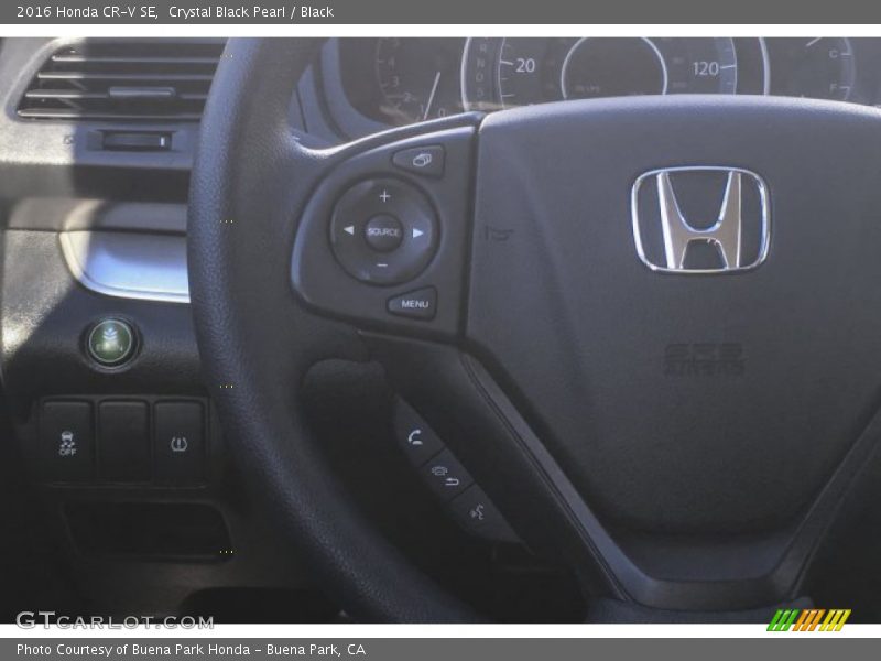 Crystal Black Pearl / Black 2016 Honda CR-V SE