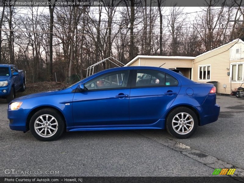 Octane Blue Metallic / Black 2010 Mitsubishi Lancer ES