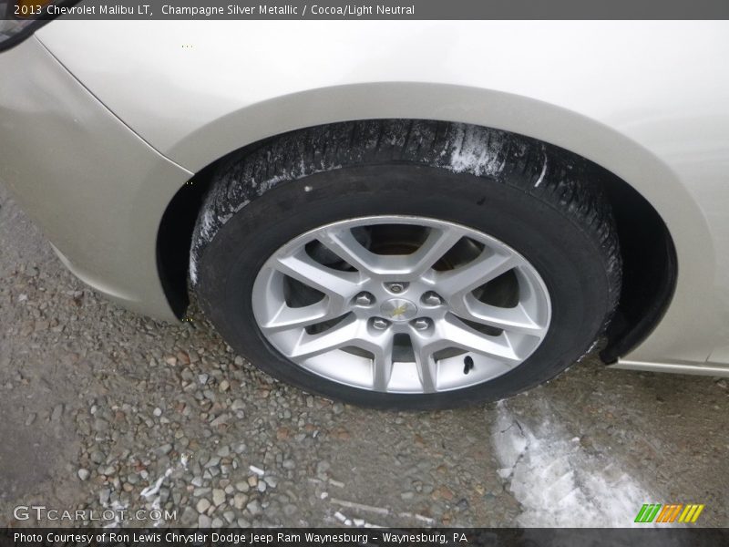 Champagne Silver Metallic / Cocoa/Light Neutral 2013 Chevrolet Malibu LT