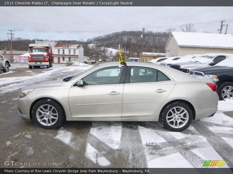 Champagne Silver Metallic / Cocoa/Light Neutral 2013 Chevrolet Malibu LT