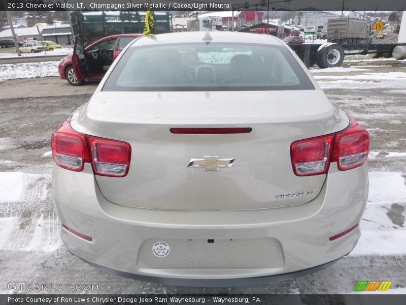 Champagne Silver Metallic / Cocoa/Light Neutral 2013 Chevrolet Malibu LT