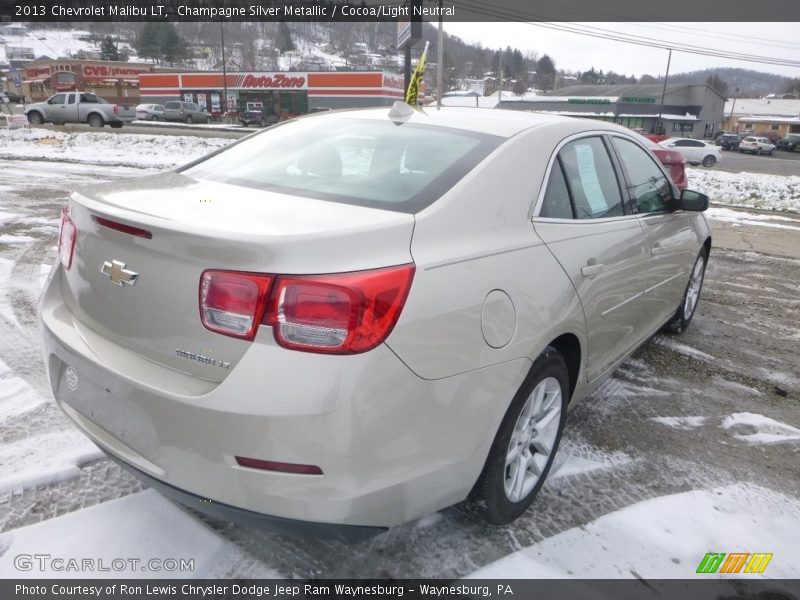 Champagne Silver Metallic / Cocoa/Light Neutral 2013 Chevrolet Malibu LT