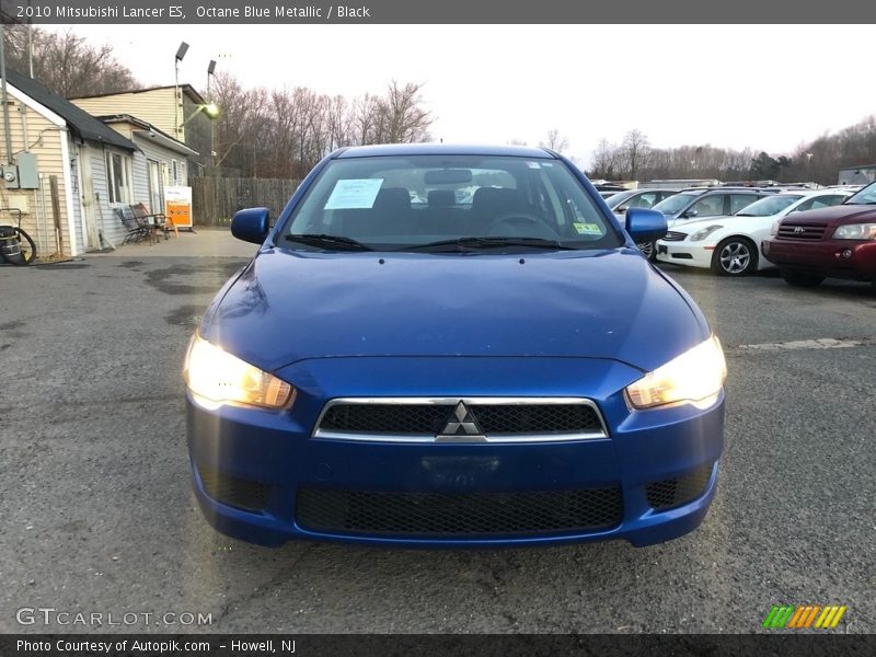Octane Blue Metallic / Black 2010 Mitsubishi Lancer ES