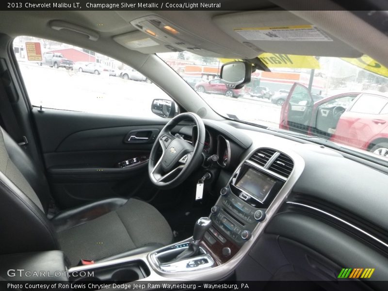Champagne Silver Metallic / Cocoa/Light Neutral 2013 Chevrolet Malibu LT