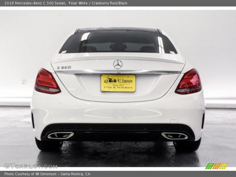 Polar White / Cranberry Red/Black 2018 Mercedes-Benz C 300 Sedan