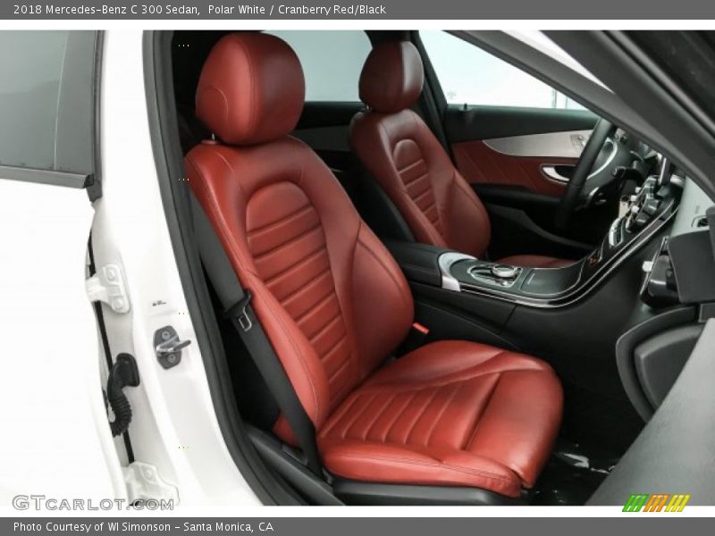 Polar White / Cranberry Red/Black 2018 Mercedes-Benz C 300 Sedan