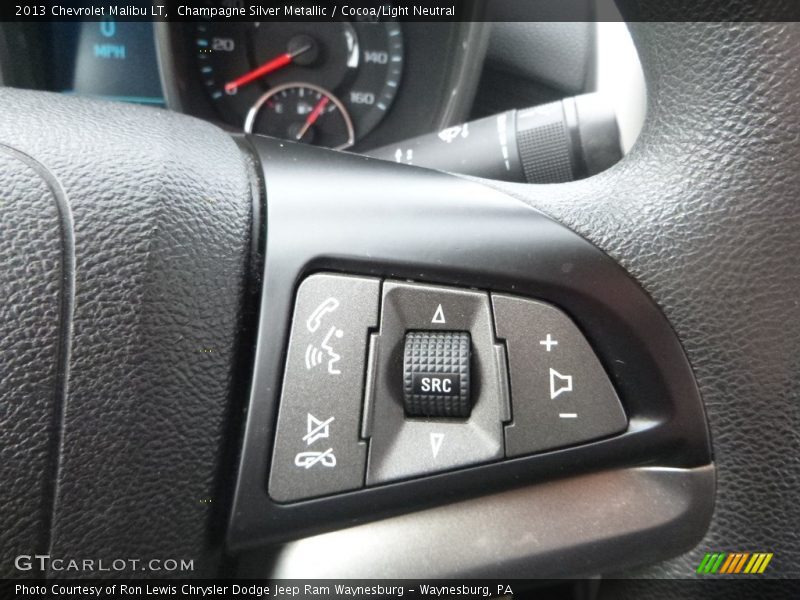 Champagne Silver Metallic / Cocoa/Light Neutral 2013 Chevrolet Malibu LT