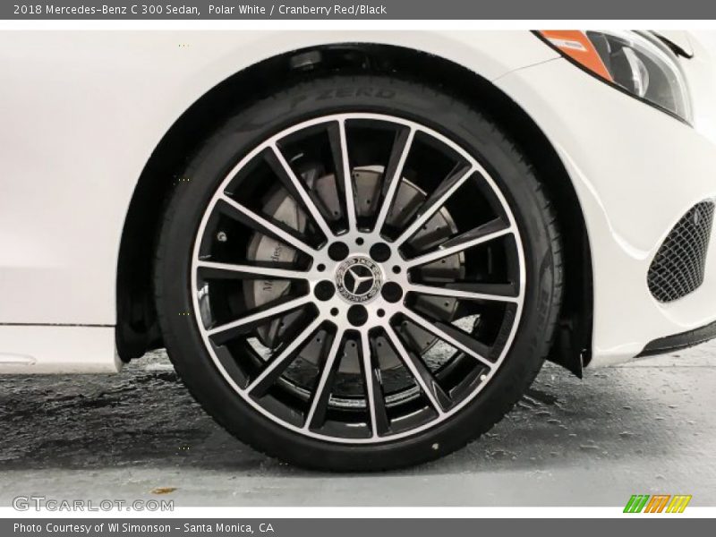 Polar White / Cranberry Red/Black 2018 Mercedes-Benz C 300 Sedan