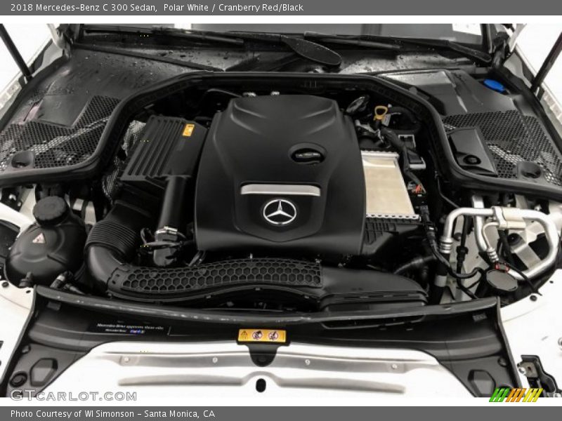 Polar White / Cranberry Red/Black 2018 Mercedes-Benz C 300 Sedan