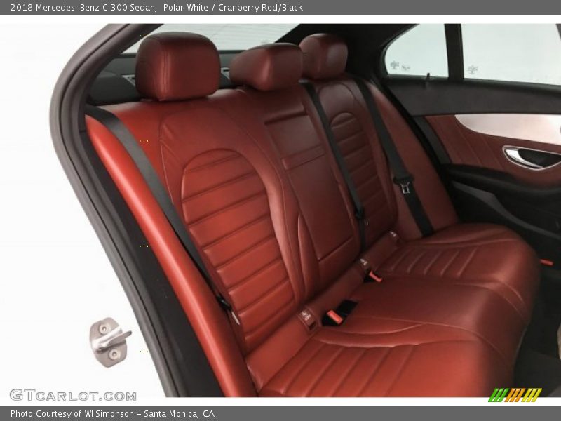 Polar White / Cranberry Red/Black 2018 Mercedes-Benz C 300 Sedan
