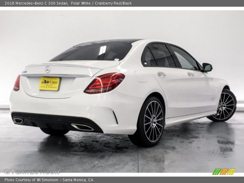 Polar White / Cranberry Red/Black 2018 Mercedes-Benz C 300 Sedan