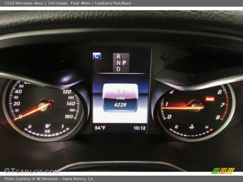 Polar White / Cranberry Red/Black 2018 Mercedes-Benz C 300 Sedan